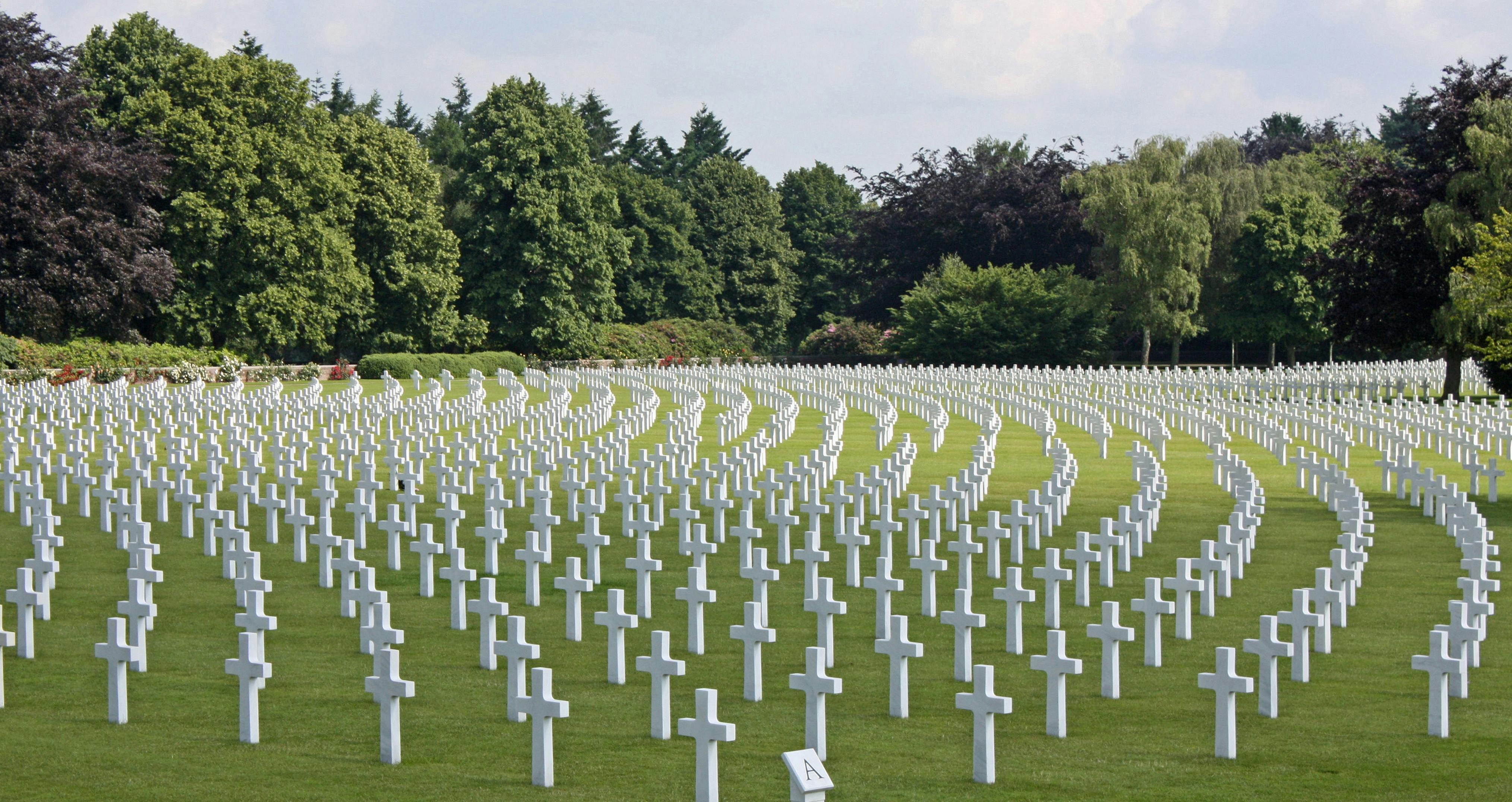Peaceful cemetery grounds